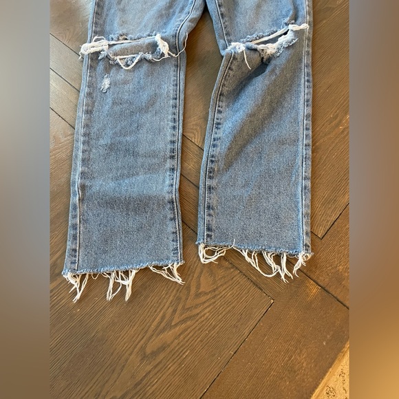 PacSun Eco Medium Blue Ripped Mom Jeans - Size 26 - Picture 4 of 7